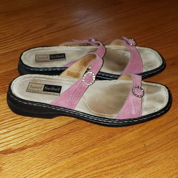 Joseph Seibel Pink Leather Sandals - Picture 1 of 7